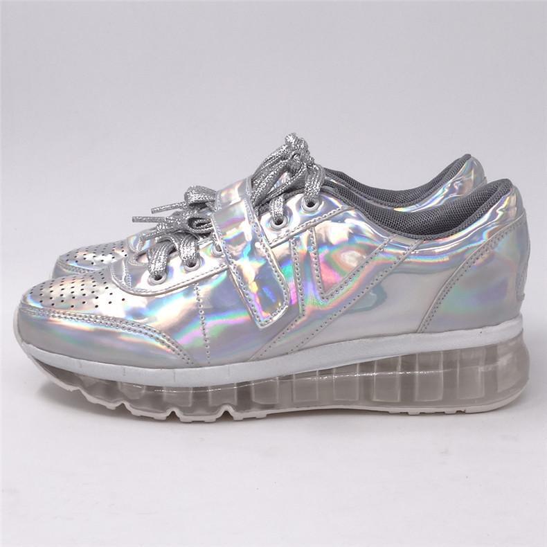 Iridescent Leather Sneaker by White Market