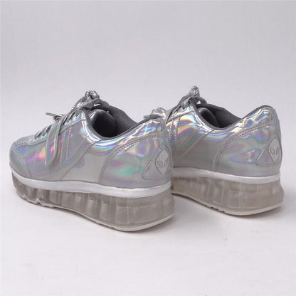 Iridescent Leather Sneaker by White Market