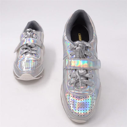 Iridescent Leather Sneaker by White Market