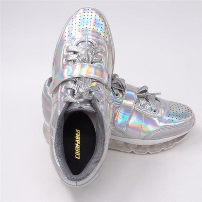 Iridescent Leather Sneaker by White Market