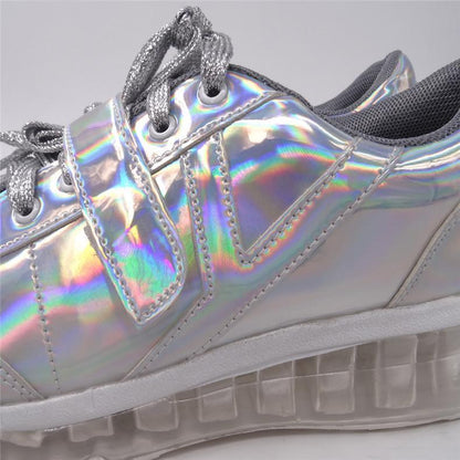 Iridescent Leather Sneaker by White Market