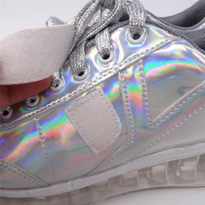 Iridescent Leather Sneaker by White Market