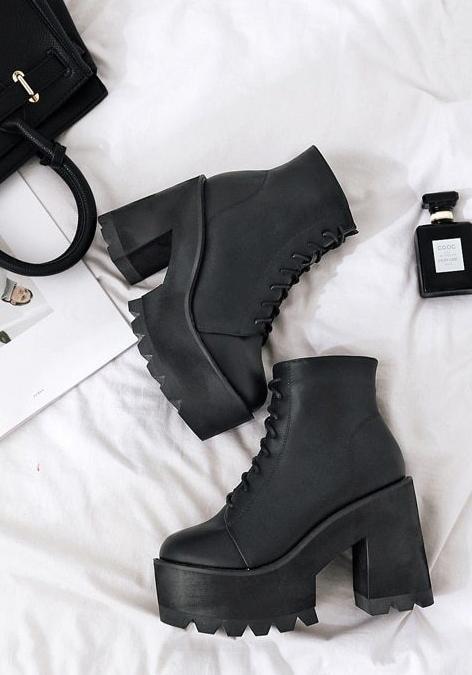 Classic Platform Boots by White Market