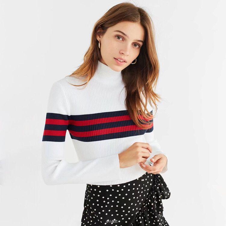 Rainbow Knitted Turtleneck by White Market