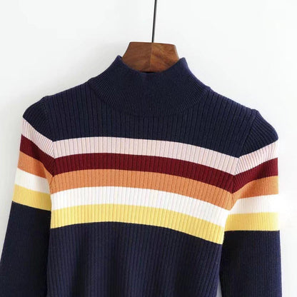 Rainbow Knitted Turtleneck by White Market