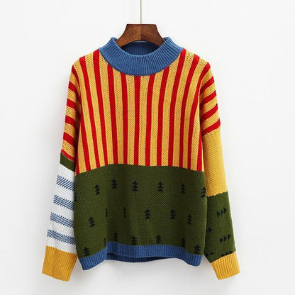 Striped Knitted Sweater by White Market