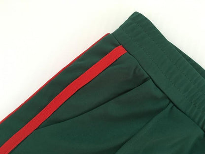 Green And Red Pleated Trousers by White Market