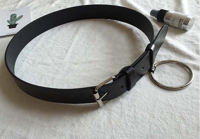 Leather Grunge Belts With Steel Ring by White Market