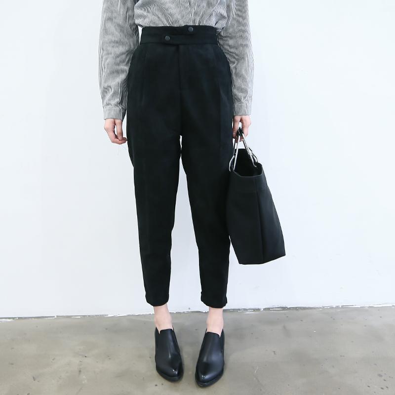 High Waisted Pleated Trousers by White Market