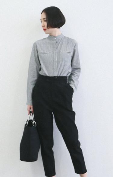 High Waisted Pleated Trousers by White Market