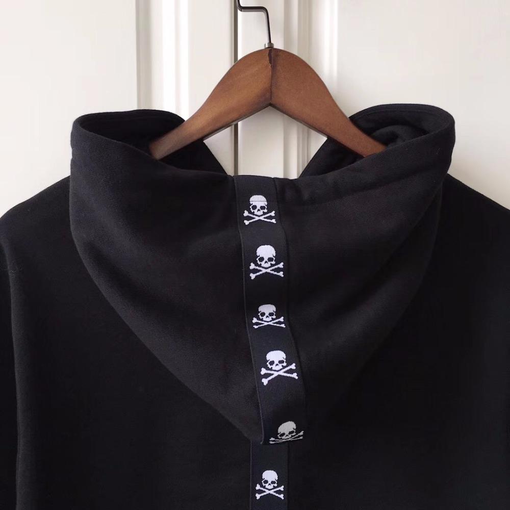 Skull Extended Stripe Hoodie by White Market