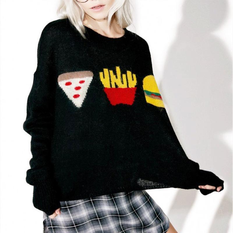 "Junk Food" Knitted Sweater by White Market