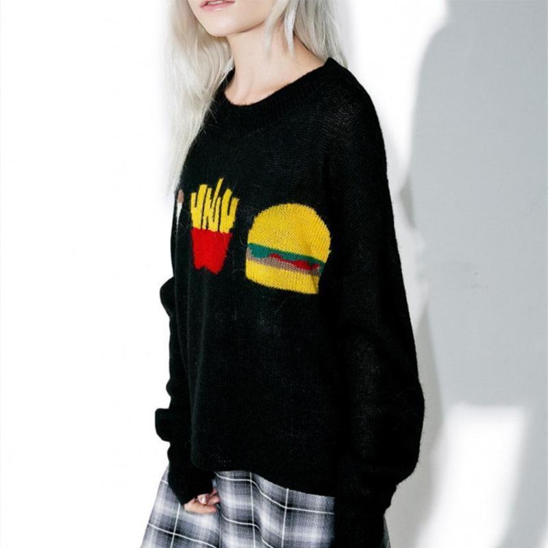 "Junk Food" Knitted Sweater by White Market