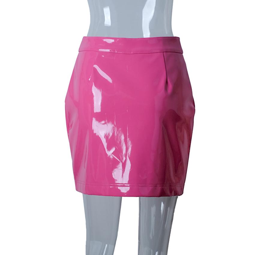 Pink PU Leather Skirt by White Market