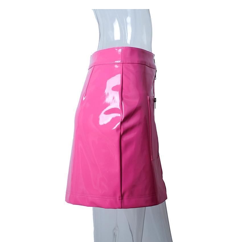 Pink PU Leather Skirt by White Market