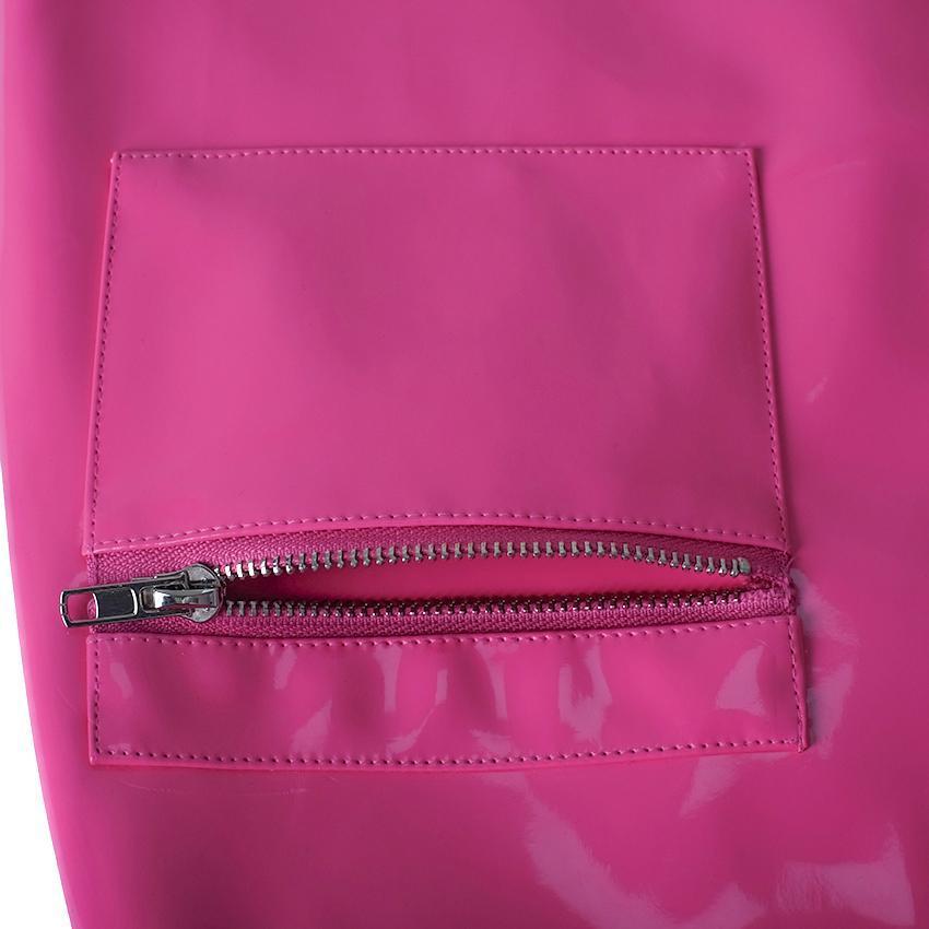 Pink PU Leather Skirt by White Market