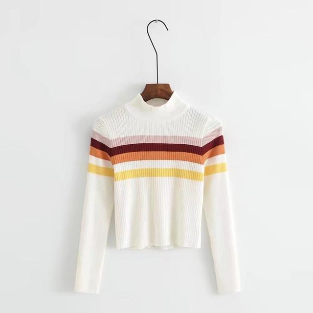 Rainbow Knitted Turtleneck by White Market