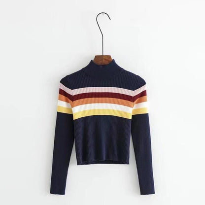 Rainbow Knitted Turtleneck by White Market