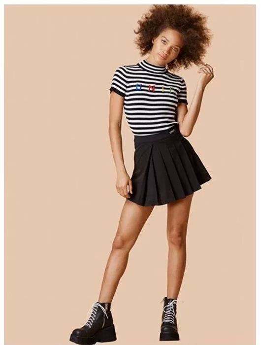 Knitted Sporty Striped Top by White Market