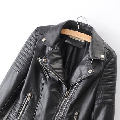 Classic Leather Motorcycle Jacket by White Market