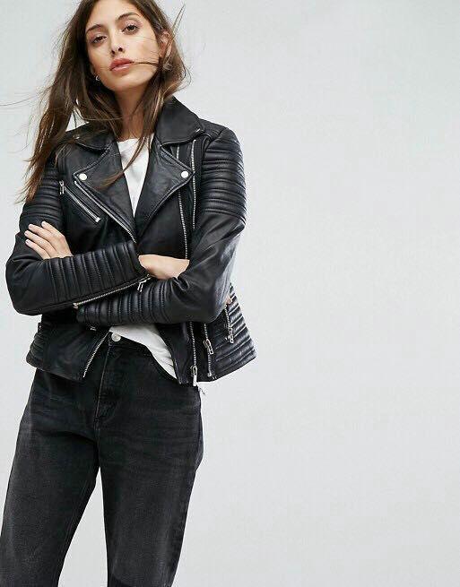 Classic Leather Motorcycle Jacket by White Market