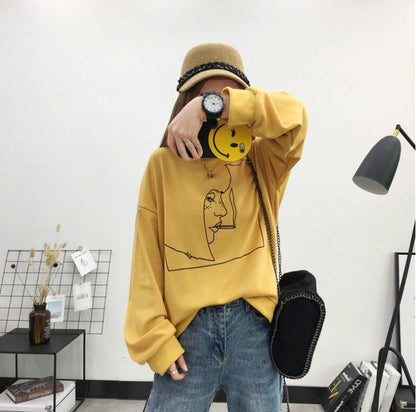 "Smoking Portrait" Sweater by White Market