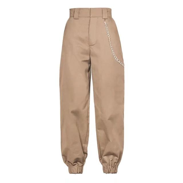 High Waisted Straight Trouser With Chain by White Market