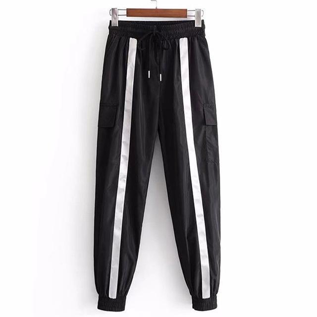 High Waisted Single Stripe Trouser by White Market