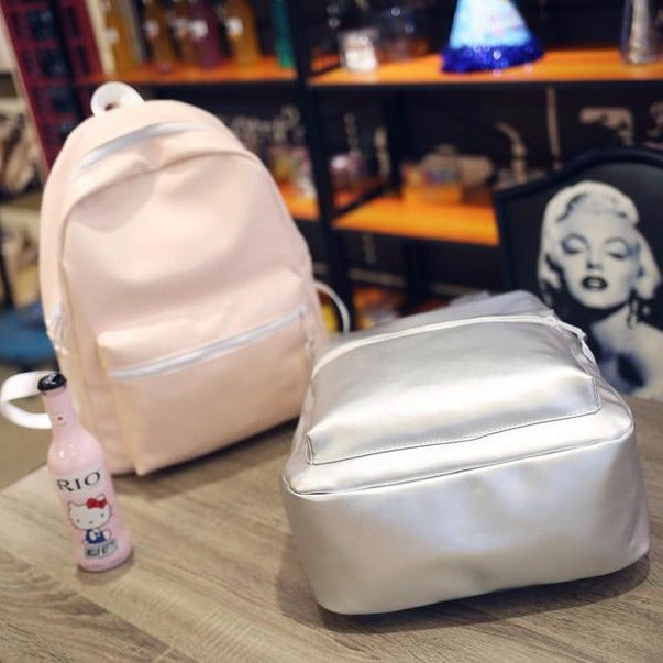 Silver & Pink Holographic Backpack by White Market