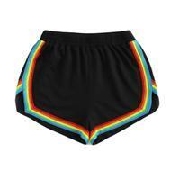 Rainbow Trim High Waisted Shorts by White Market