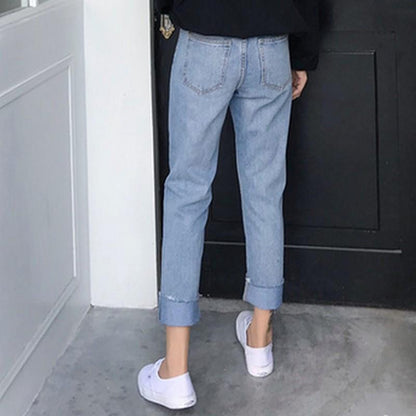 Two Tone High Waisted Jeans by White Market