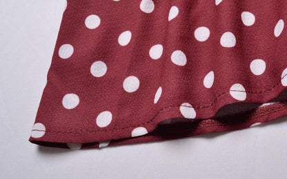 Brown Polka Dot Midi Dress by White Market