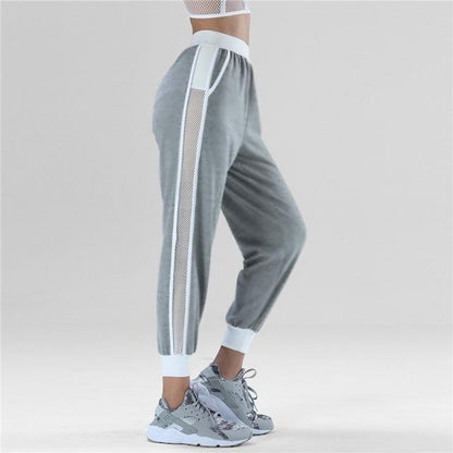 Side Meshed Sport Trousers by White Market