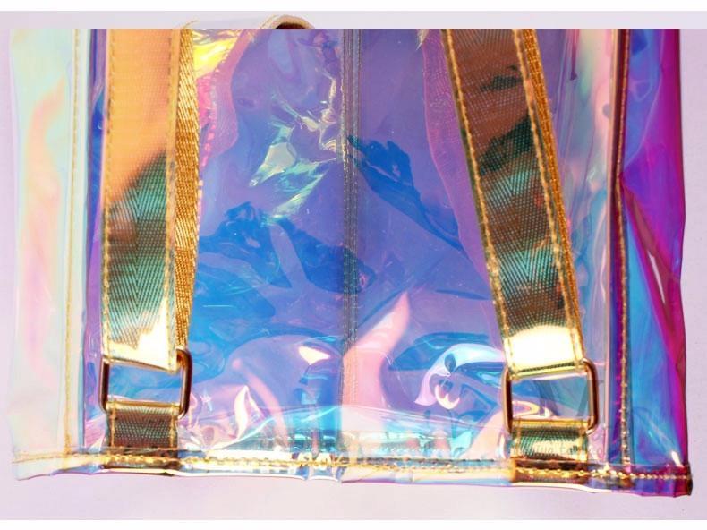 Holographic Transparent Backpack by White Market