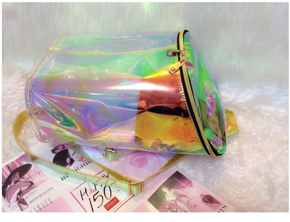 Holographic Transparent Backpack by White Market