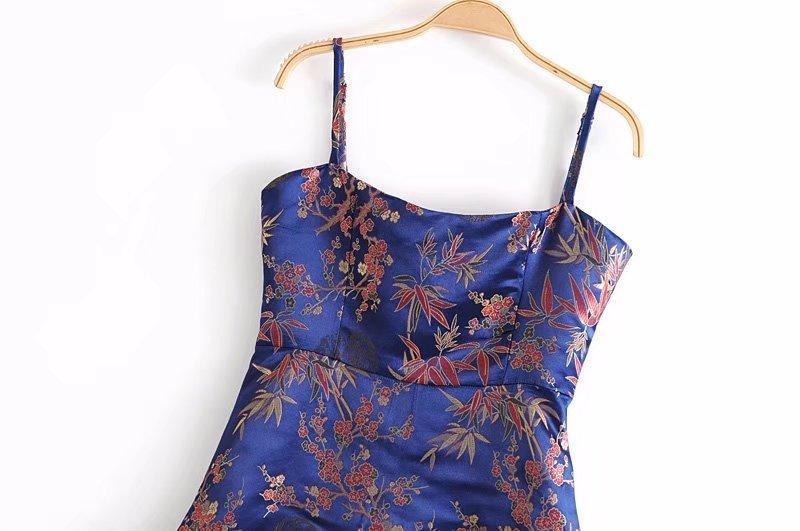 Spaghetti Strap Satin Floral Dress by White Market