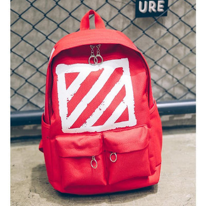 Caution Striped Backpack by White Market