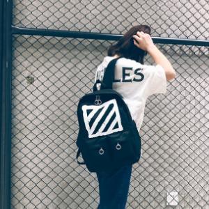 Caution Striped Backpack by White Market