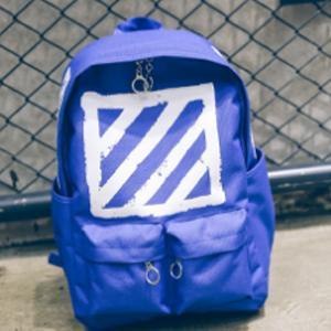 Caution Striped Backpack by White Market