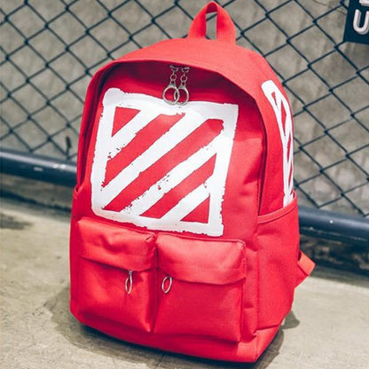 Caution Striped Backpack by White Market