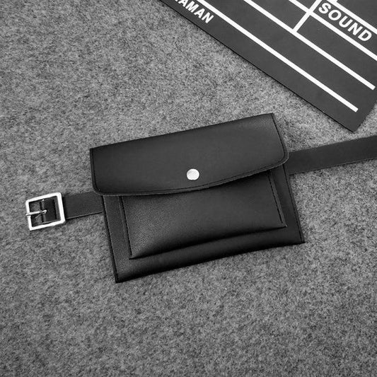 Minimal Leather Belt Bag by White Market