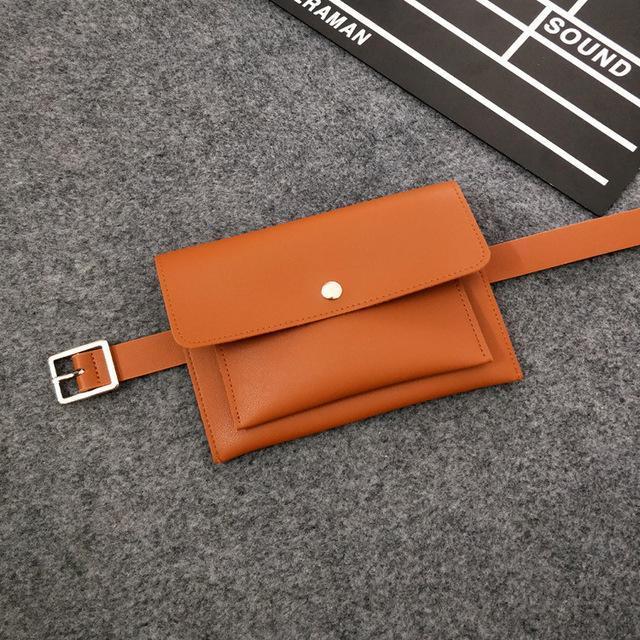 Minimal Leather Belt Bag by White Market