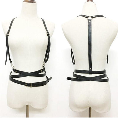 Leather Belt Suspenders by White Market