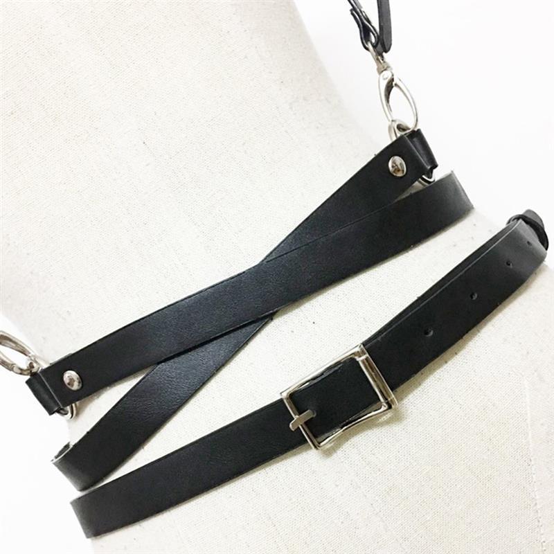 Leather Belt Suspenders by White Market