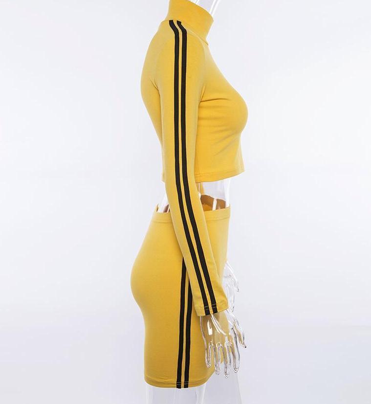 Kill Bill Two Piece Long Sleeve Shirt And Skirt by White Market