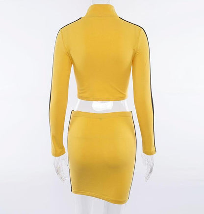 Kill Bill Two Piece Long Sleeve Shirt And Skirt by White Market