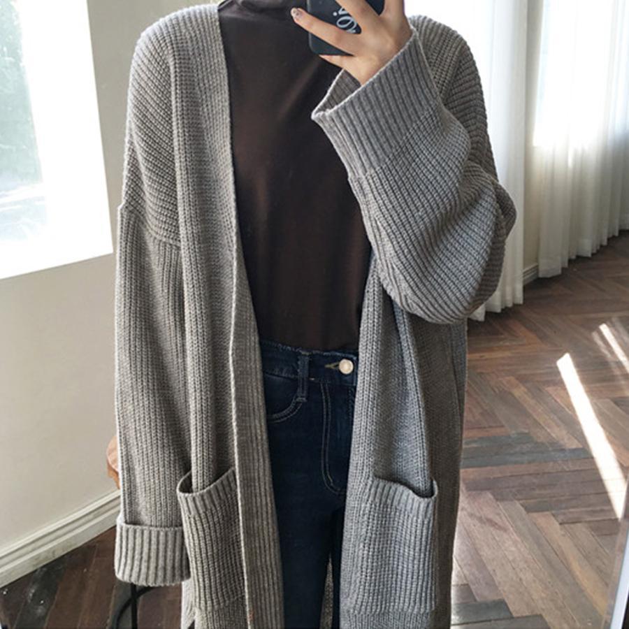 Long Knit Unisex Cardigan by White Market