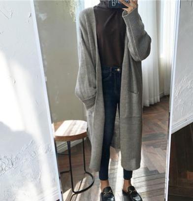 Long Knit Unisex Cardigan by White Market