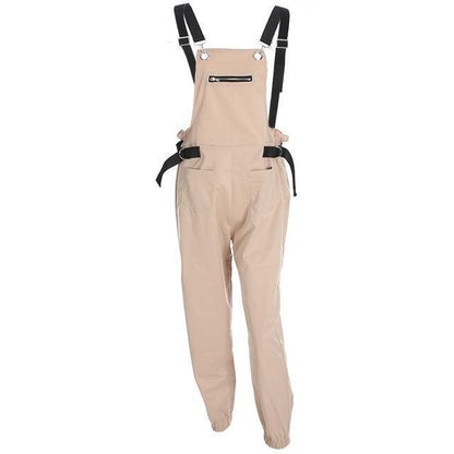 Khaki Cargo Overalls by White Market