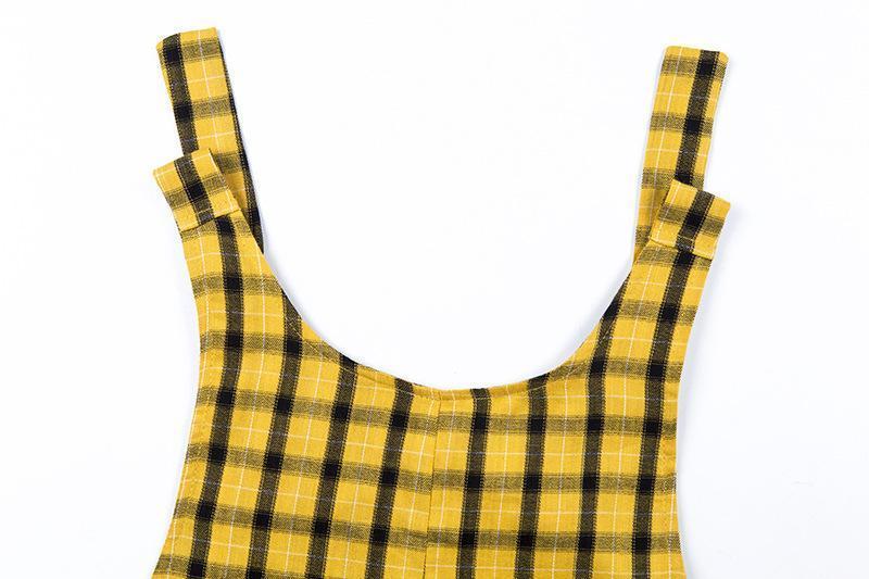 Plaid Overalls by White Market